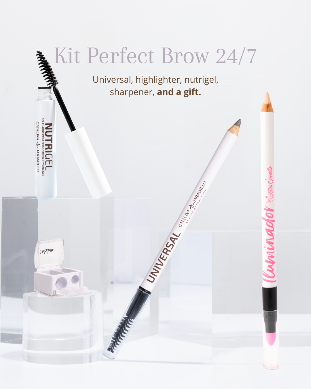 Kit Perfect Brows 24/7 | Universal Pencil + Nutrigel + Highlighter